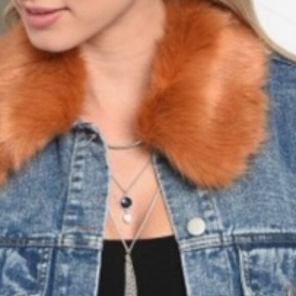 Denim JACKET WITH REMOVABLE FUR - Picture 3 of 4